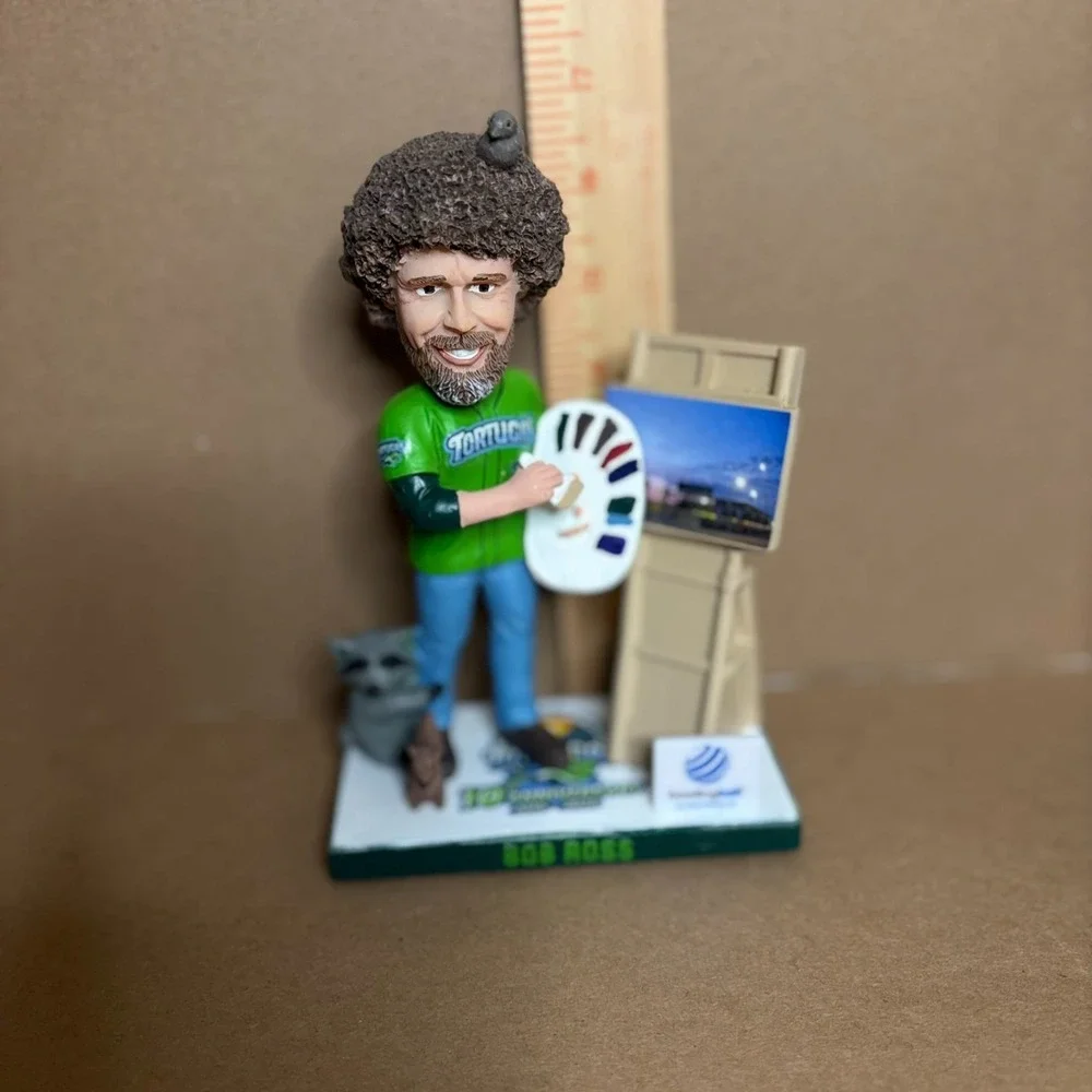 Bob Ross Bobblehead Daytona Tortugas 10th Anniversary Collectible Figure
